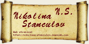 Nikolina Stančulov vizit kartica